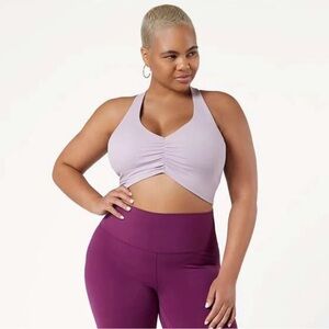 Ruched racerback sport bra